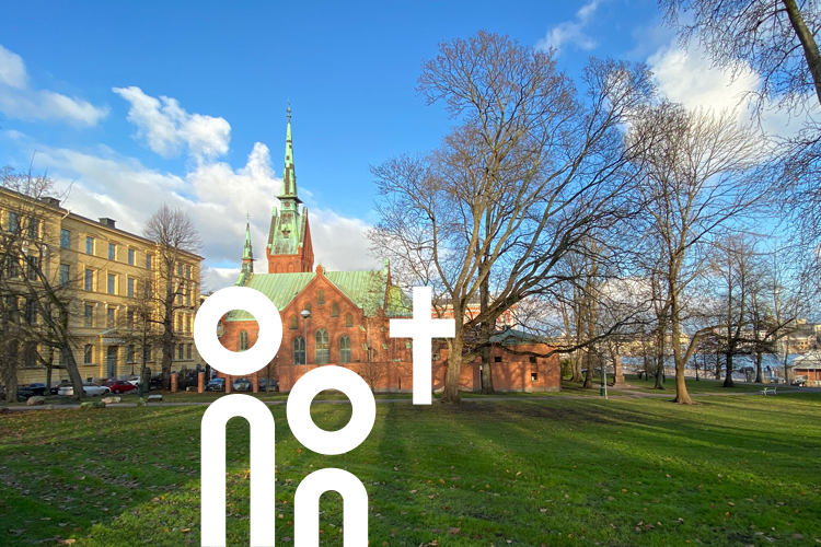Blick auf die Deutsche Kirche in Helsinki.