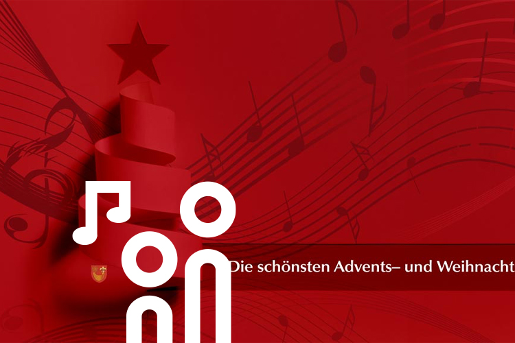 Umschlagsdetail zum Liederheft der 'Schönsten Advents– und Weihnachtslieder' der Gemeinde.