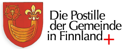 Signet der Postille der Gemeinde: Wappen und Schriftzug mit einem kleinen Pluszeichen.
